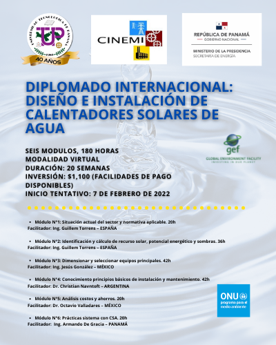 Diplomado Diseño e Instalación de Calentadores Solares de Agua